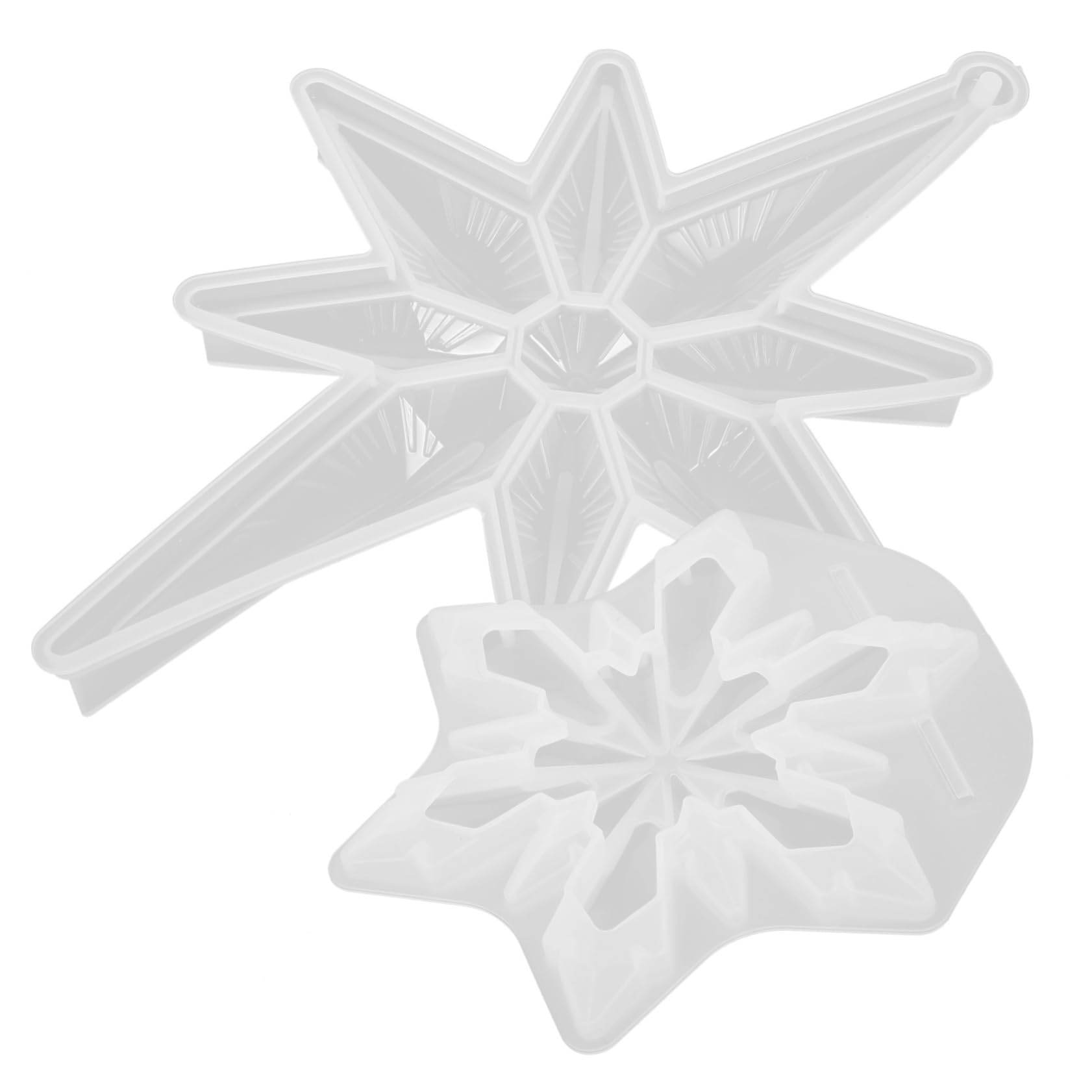 SHINEOFI 8 Pièces Moule De Flocon De Neige en Résine Moule D'ornement De Flocon De Neige Moules à De Noël De Para Gélatine Accessoire De Bricolage Décor De Noël Blanche Gel De Silice