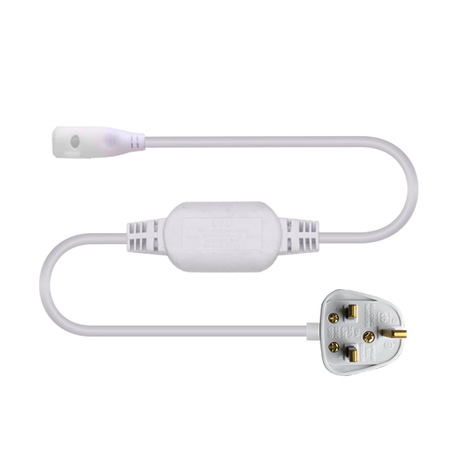 GQL Power Supply UK Plug for 220V COB Neon Strip Accessories Connector Link Tool, 40cm Cord