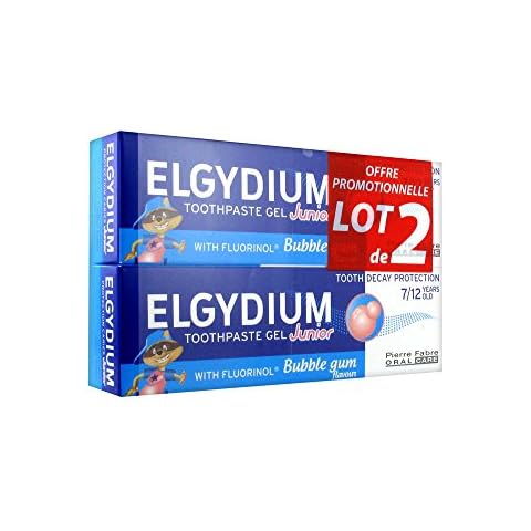 Elgydium Toothpaste Gel Junior Decay Protection 7/12 Years Old Bubble Aroma 2 x 50ml Cover