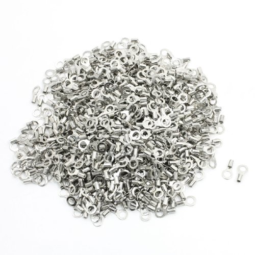 Aexit RNB1.25-4 22-16 Audio & Video Accessories AWG Unnsulated Ring Tongue Terminals Cable Connectors & Adapters Lug 1000Pcs