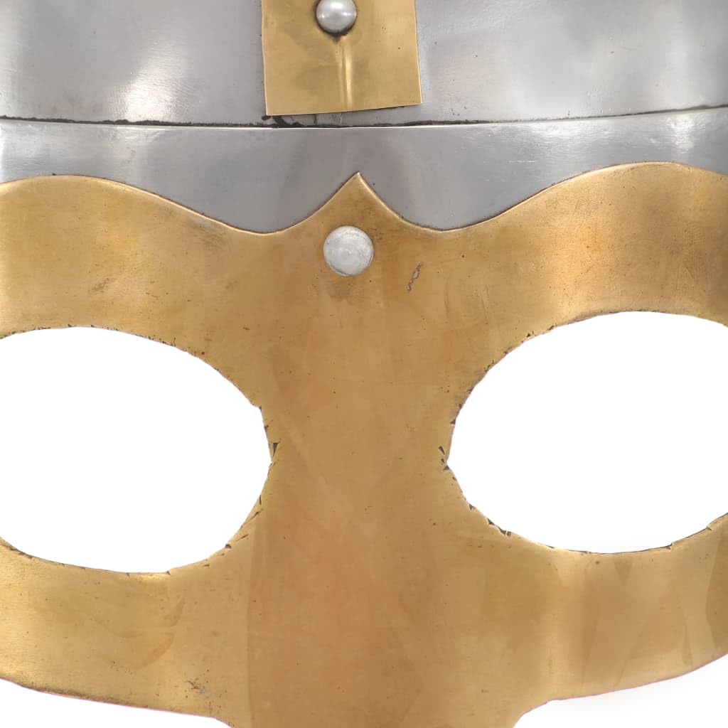 Genérico Réplica de Casco Vikingo Antiguo Larp Acero Plateado,Arte y Ocio,Hobbies y Artes Creativas,Coleccionables,Armas coleccionables-286236