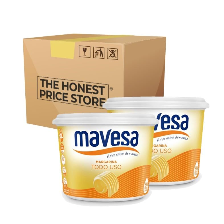 Margarina Mavesa Venezuelan Premium Margarine 500g (Pack of 2) - No Refrigeration Required - Rich...