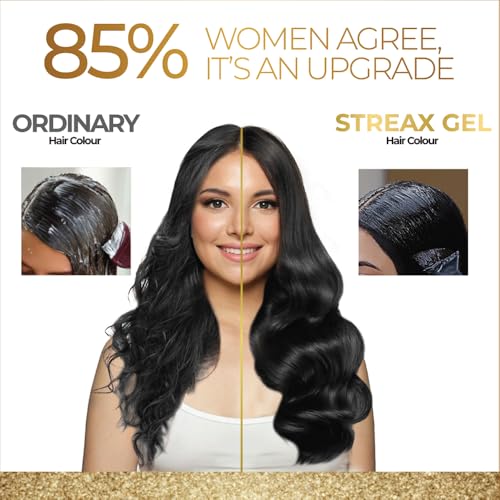 Image of Streax Gel Hair Colour for women, Natural Brown 4, 80 ml |100% grey coverage