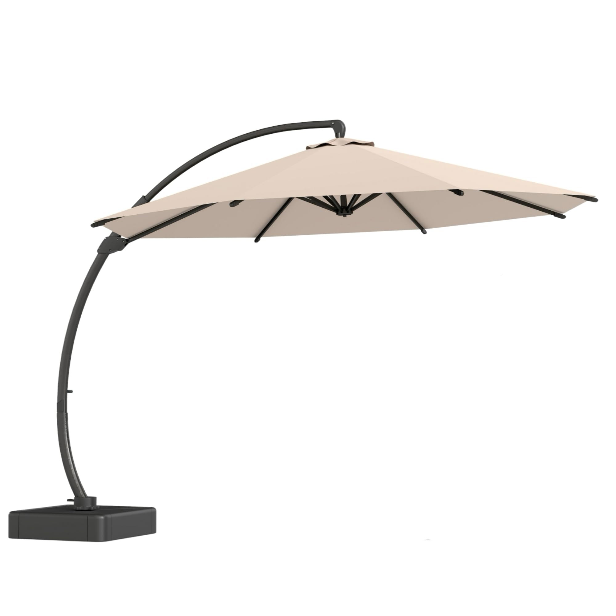 Kingdura 11ft Offset Cantilever Patio Umbrella with Base Included