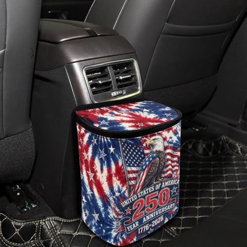 Image of Car Trash Bin Collapsible Car Organizers and Storage for Front Seat Multipurpose Trash Bag Automotive Garbage Can Car Accessories Interior Car Organizer, Sunflower Cow Pattern