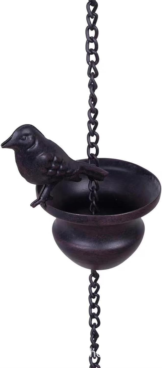 Iron Decorative Gutter Chains Rain Guide Chains Functional Rain Chains for Gutter Down Spouts