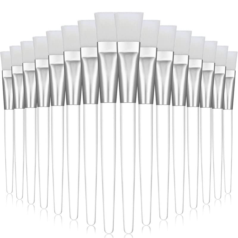 12 Pieces Facial-Mask Brush Face-Mask Applicator Soft Facial Application Brush with Clear Plastic Handle for Skin Care, Body Butter Applicator Tools (White)-picture-23