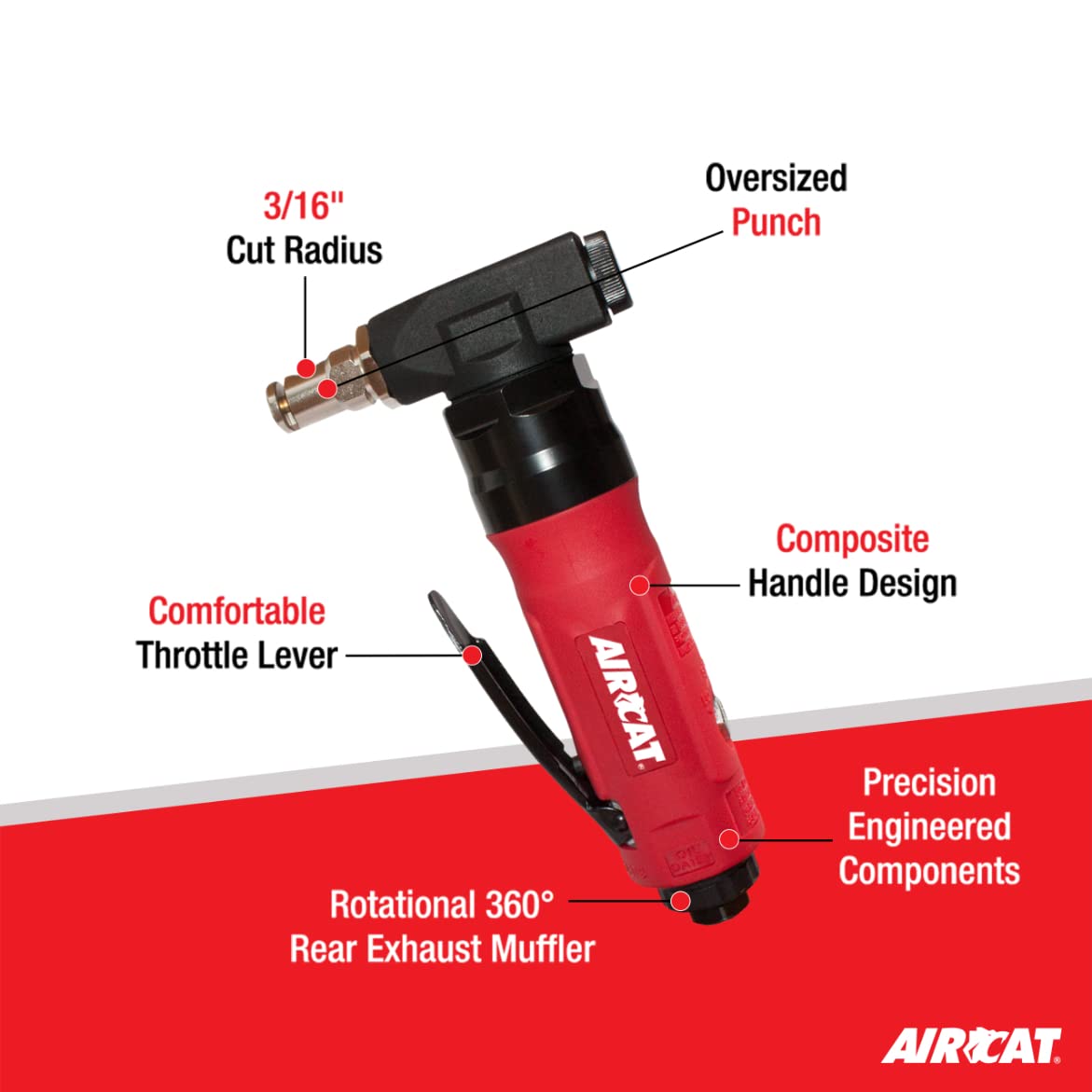 AIRCAT 6330: 18 Gauge High Performance Nibbler 2,500 SPM/RPM Motor