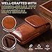 hengwin Genuine Leather Crossbody Bag for Men/Women, Small Messenger Bag Cell Phone Purse Shoulder Holster Passport Pouch (Brown)