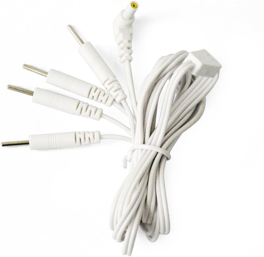 1 Pair Tens Lead Wires Jack 2.35mm Plug 2.0mm 4-Pin Connection