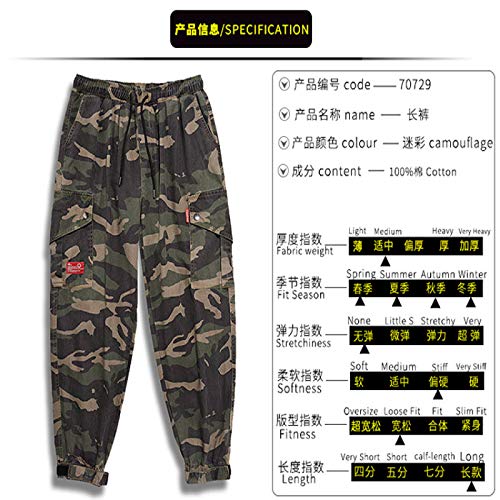 Heren camouflage broek, lente en zomer plus size herenkleding plus vetverhoging losse casual broek, met trekkoord - Afbeelding 5