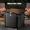 Ciays 28 Inch Propane Fire Pit CSA-Listed Outdoor Fire Pit Table, 50,000 BTU Steel Gas Fire Pits with Lid and Lava Rock, Add Warmth and Ambience to Parties On Patio Deck Garden,Black,CIFPT3-N1 #5