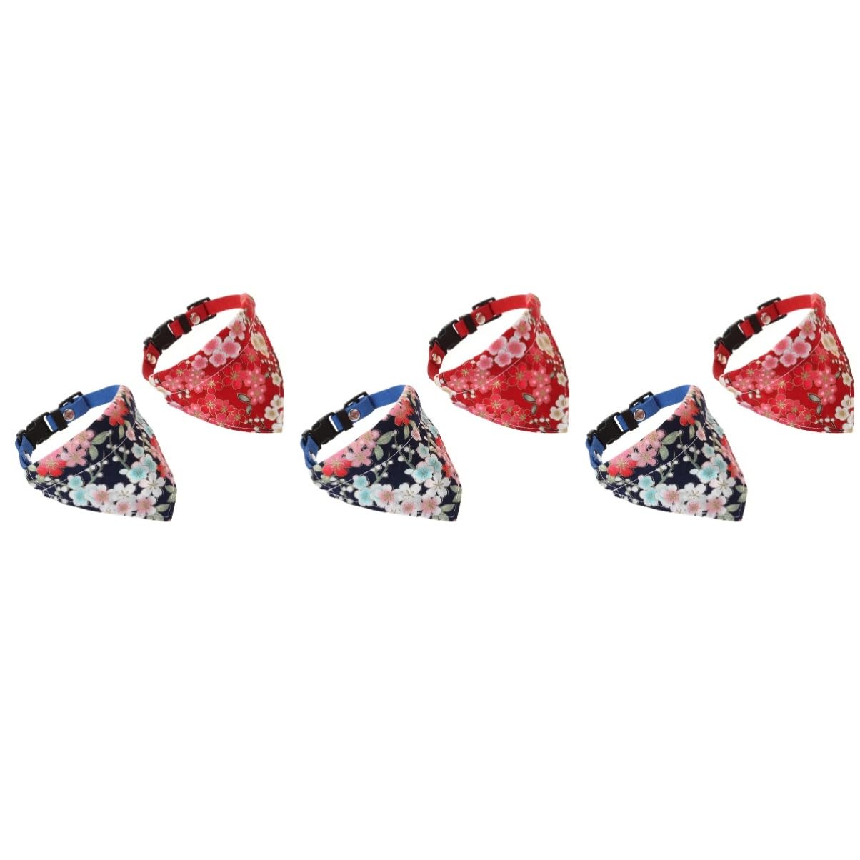 minkissy 6pièces Bandana Chien Triangle Motif Ajustable Accessoires Animaux Modèles Aléatoires