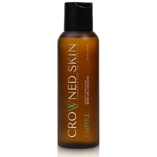 Crowned Skin Empire Cologned - Aceite corporal con aroma a almizcle cítrico ahumado, mezclado con limón y lavanda, infundido con aceite de jojoba
