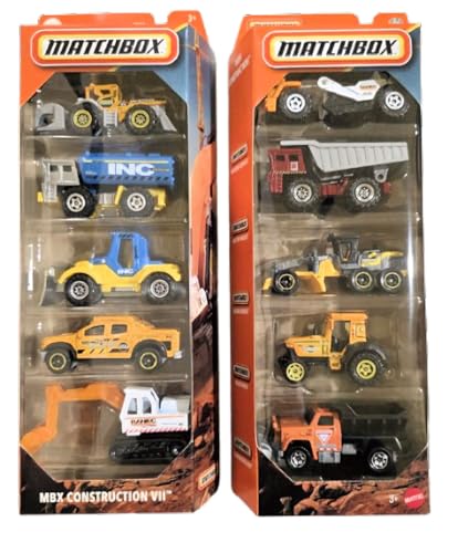 Matchbox MBX �R���X�g���N�V�����o���h�� 2 x 5�p�b�N �_�C�L���X�g�ԗ��Z�b�g �Ώ۔N��3�Έȏ�B