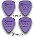 Gravity Gold Series Guitar Picks - Perfect For Beginners & Professionals | Pack of 4