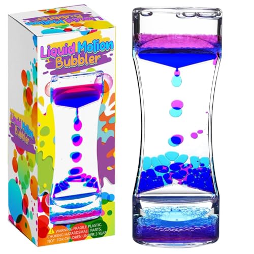 Image of VAGHASIYA Adult Liquid Motion Bubbler Visual Sensory Timer, 2 Minute Liquid Timer New Big Calming Sensory Bubbler Toy (Single Pack), Multicolor