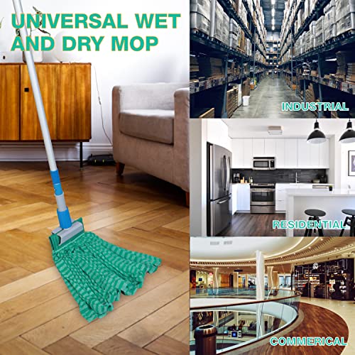 Image of 2 Pack Microfiber Tube Mop Head Replacement: Commerical Wet Mop for Floor Cleaning, Ultra-absorbent, Quick-dry and Universal Scratch Free Looped End Mopheads,ATDSS76011TG
