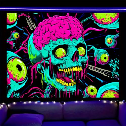 Image of Nuxovilar Spooky Zombie Wall Tapestry Polyester 78.74x59.05 In