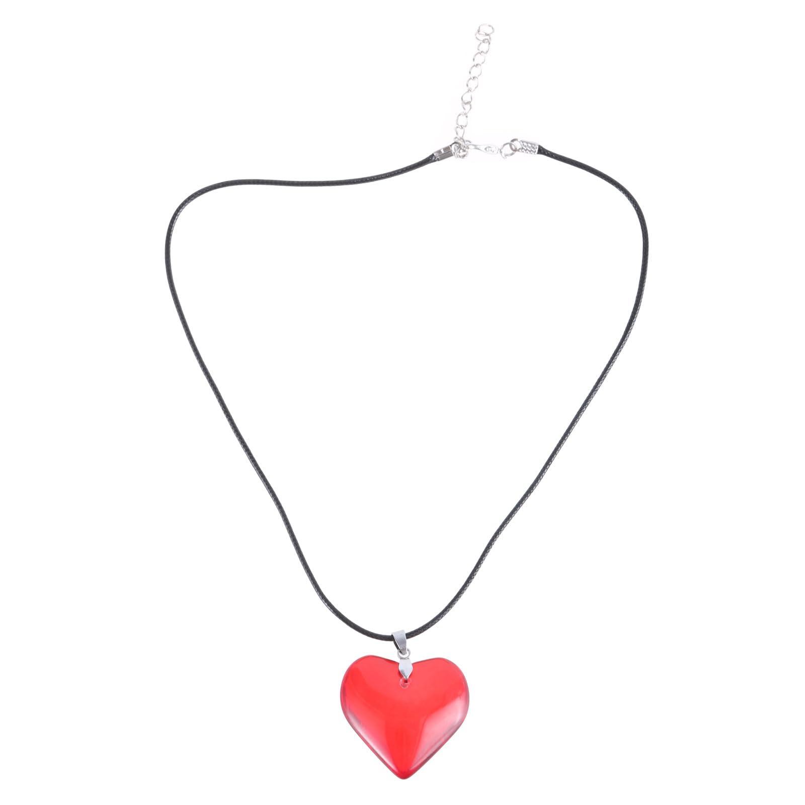 Maxtonser Goth Chains Necklace Hyperbole Punk Choker with Big Heart Pendant Clavicle Chain Bead Rope Chain Choker Hip-hop Necklace