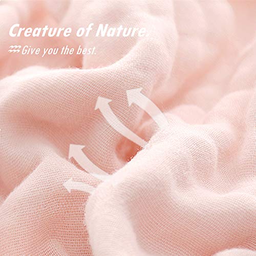 Baby Bath Washcloths by MUKIN - Muslin Face Towels for Newborn,Ultra Soft Wash Cloths for Babies | Baby Wipes for Baby Sensitive Skin | Perfect Baby Registry as Shower.12''X12'' (Set of 6) Pink