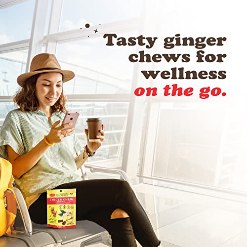 Pocas Original Ginger Chews - Sweet and Zesty Ginger Chew, Individually Wrapped Low-Calorie Snacks, Ginger Candy Made with Pure Cane Sugar, 3 Oz Ea (Pack of 4) - Thumbnail 5