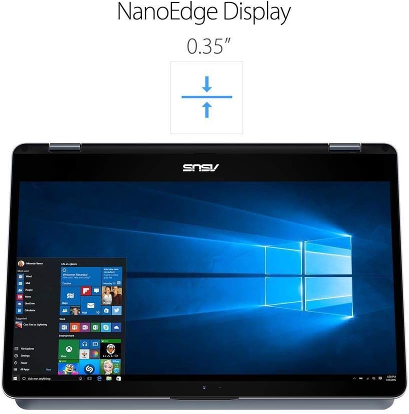 ASUS TP410UA-DS71T Vivobook Flip 14 Thin & Light 2-in-1 FHD Touchscreen Laptop, Intel Core i7 CPU, 8GB RAM, 1TB HDD, Windows 10, Star Grey
