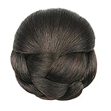 USIX Braided Bun Hair Piece Updo Braided Hair Bun Braided Chignon Hairpiece with Built-in Combs for Women Girls Party Wedding Dancing Hairdos Costume Hair Accessory (2/33)