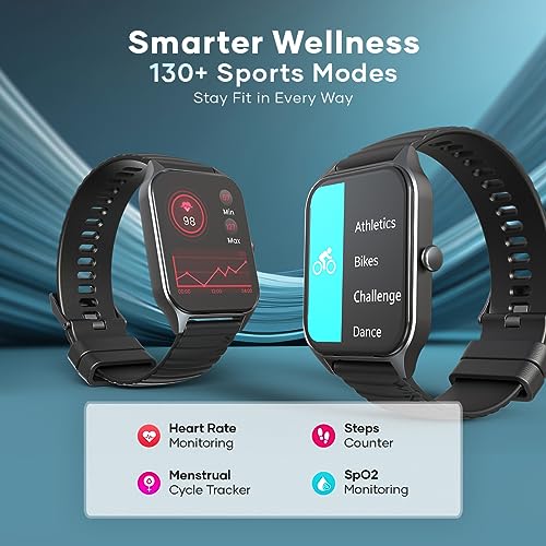 Image of Wings Prime Smartwatch with 1.96 inch HD IPS Display and 60Hz Refresh Rate, Digital Smartwatch with Single Chip BT Calling, Upto 7 Days of Battery.