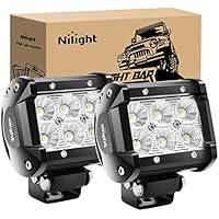 2-Piece Nilight 1260-Lumen Flood LED Off Road Lights only .02: eDeal Info