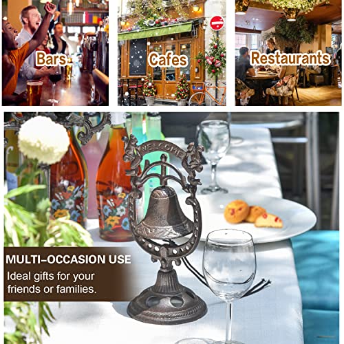 Sungmor Classic Cast Iron Tabletop Hand Bell Dinner Bell - Lovely Squirrel Shape Service Bell - Wrought Iron Rattle Table Ornaments - Perfect For Restaurant Bar Cafes #TOP6