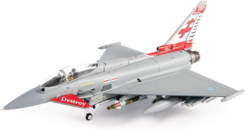 Motor city classics JC Wings | 1:72 Scale Model Military Aircrafts | EuroFighter EF-2000 Typhoon FGR4, Royal Air Force, No. 41(R) Squadron, 100th Anniversary Edition, 2015 | Model JCW-72-2000-010