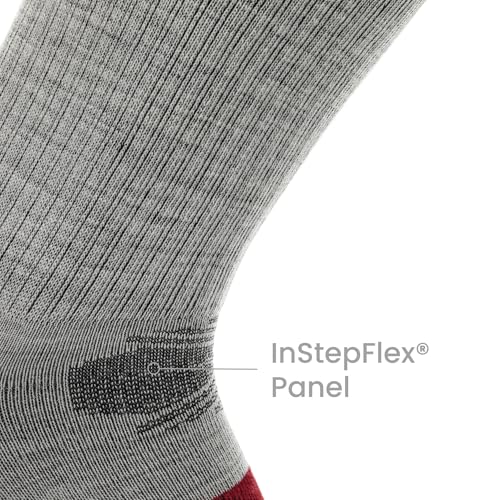 Image of GRIP6 Crew Socks - Merino Wool Socks Made in the USA, Lightweight Wool Hiking Socks, Crew Socks for Men and Women