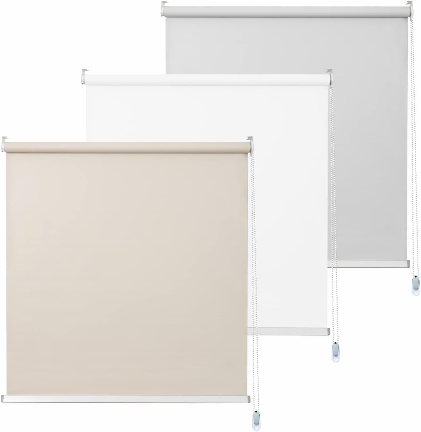 Dulepax Window Blinds,Blackout Blinds for Window,Roller Window Shades with Thermal Insulated,Blackout Roller Shade, 15oz Vinyl with Aluminum Roller. Beige,43" W x 72" H 43" W x 72" H Beige