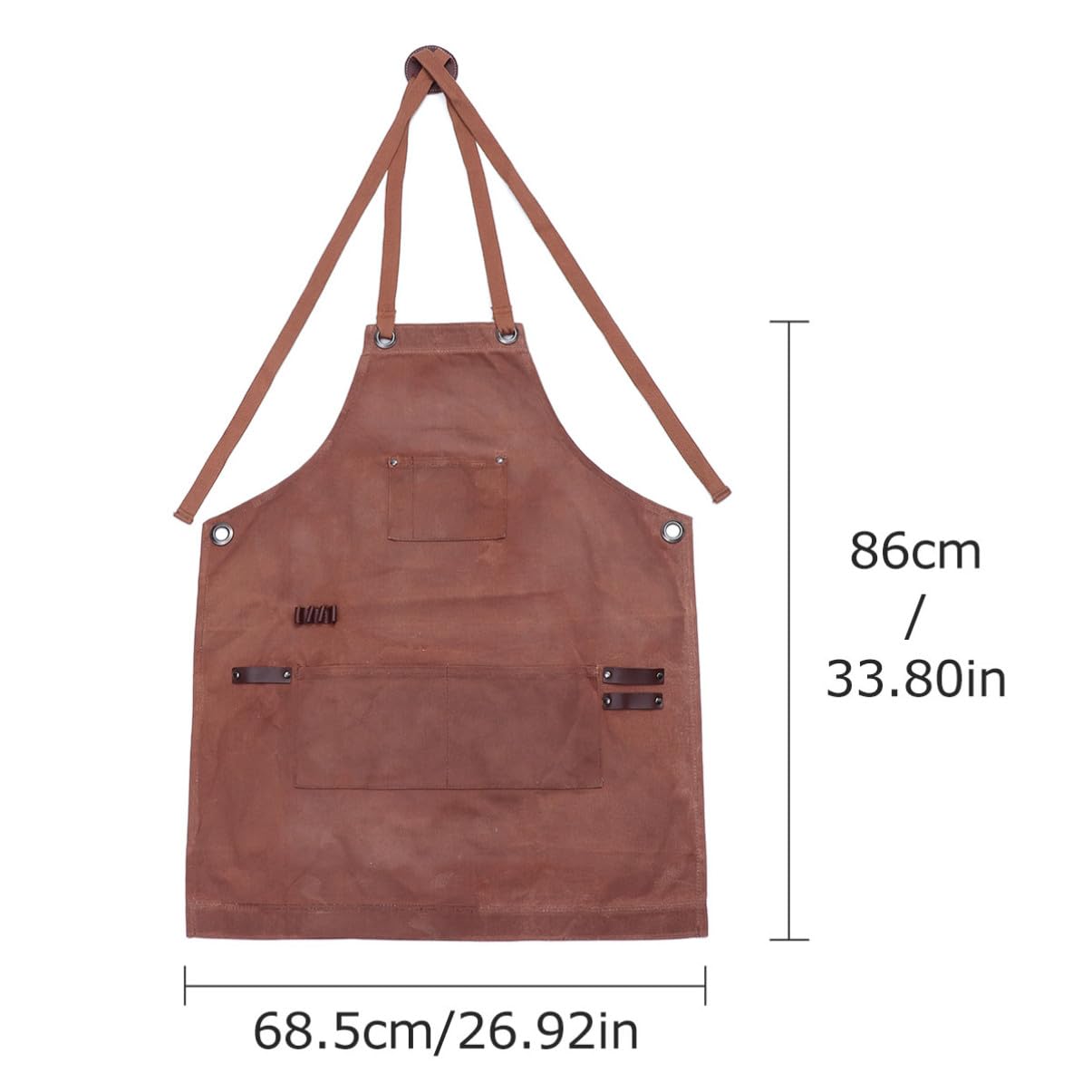 Holzbearbeitungsschürze Aus Gewachstem Canvas Mit Werkzeugtaschen Für Herren Arbeitsschutzkleidung Mit Doppelnähtiger Konstruktion Und Bequemer Rückengurteinlage