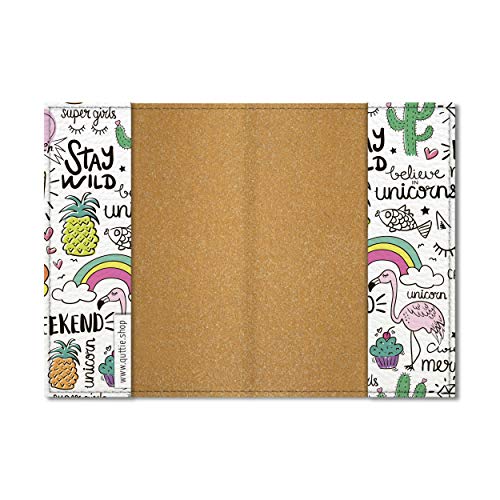 Quttie, Cute Vegan Eco Leather Passport Cover for Women, Men, Kids (Ladies Unicorn Pattern) - Image 5