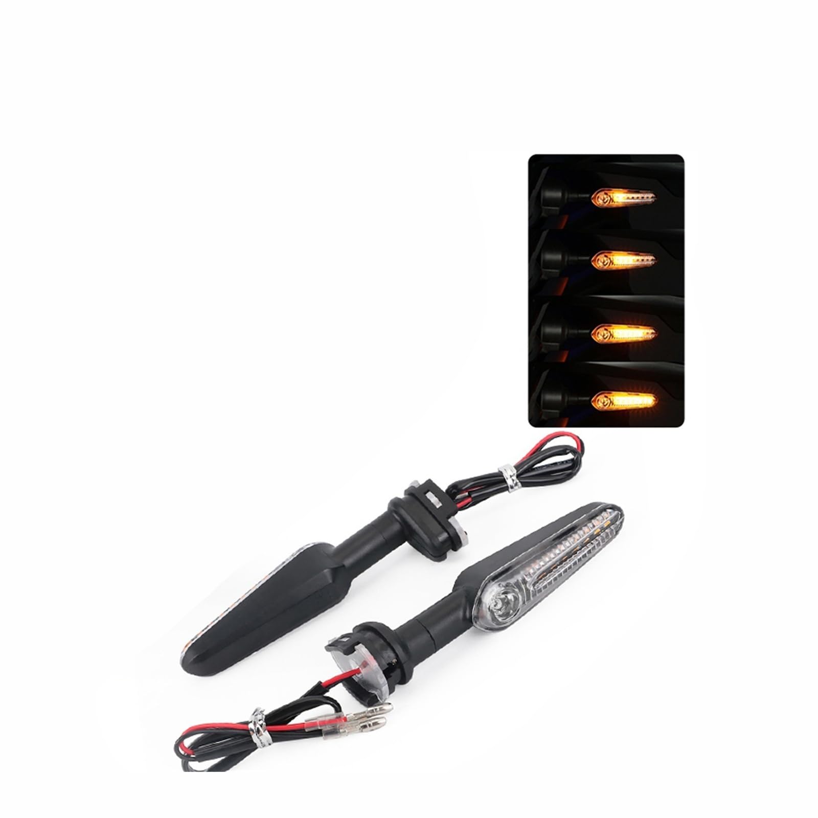 Supporto per targa con indicatori Compatibile con Yamaha YZF R3 | Bracket LED Flowing Turn Signals Tail Tidy Eliminator Compatibile con Yamaha R25, MT-03, MT-25 2000-2020(B)
