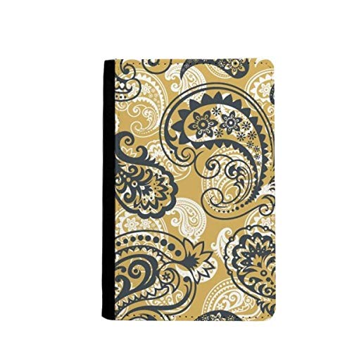 Étui passeport en tissu artistique kaki, pochette de voyage de style classique haut de gamme