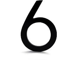 Vista 49 de Montague Metal Products Número de casa moderno de 6 pulgadas, número de casa flotante, fácil de instalar (0, cobre antiguo)