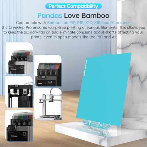 BIQU Panda Build Plate CryoGrip Pro Glacier 257x257mm for Bambu-Lab P1P/P1S/X1C/A1 3D Printers Double Sided Special Materials Upgrade Build Plate Removable Surface Platform – Bild 6
