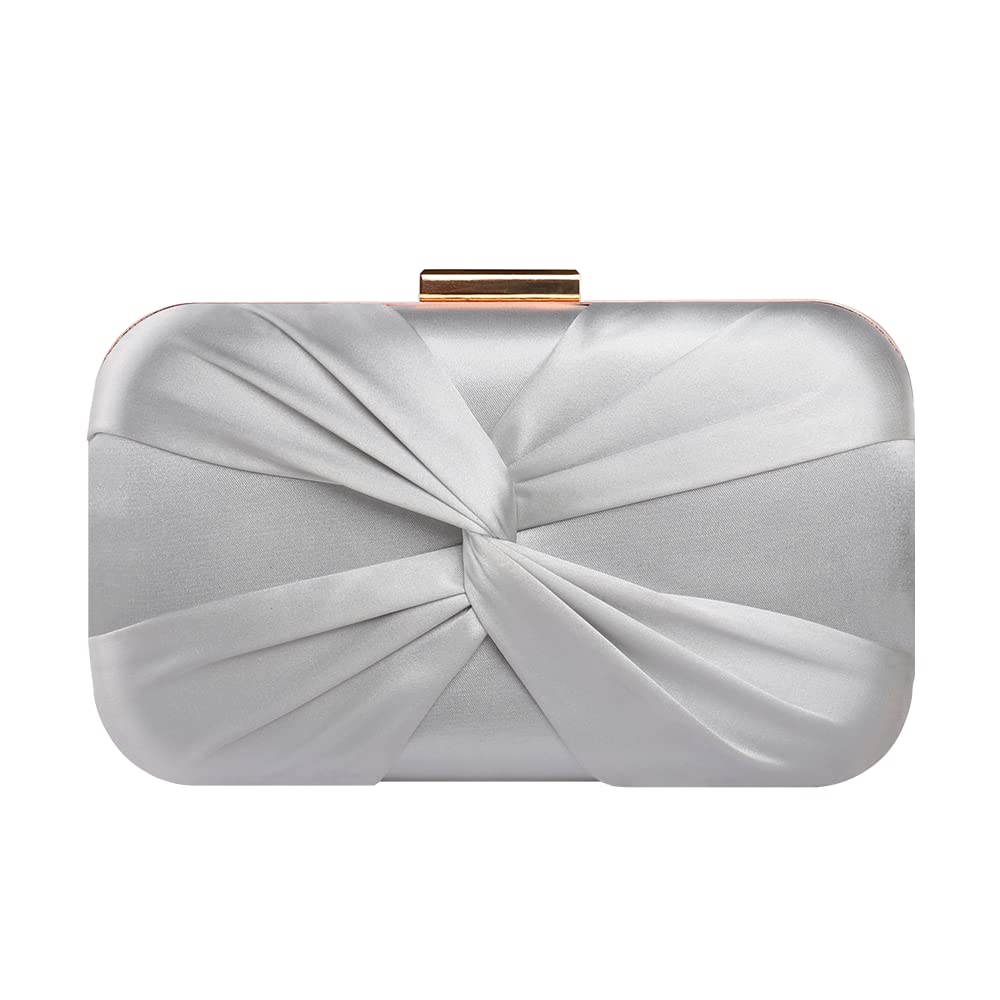 Pleated Satin Clutch Purse For Women Wedding Bridal Clutch Bag Prom Party Clutch