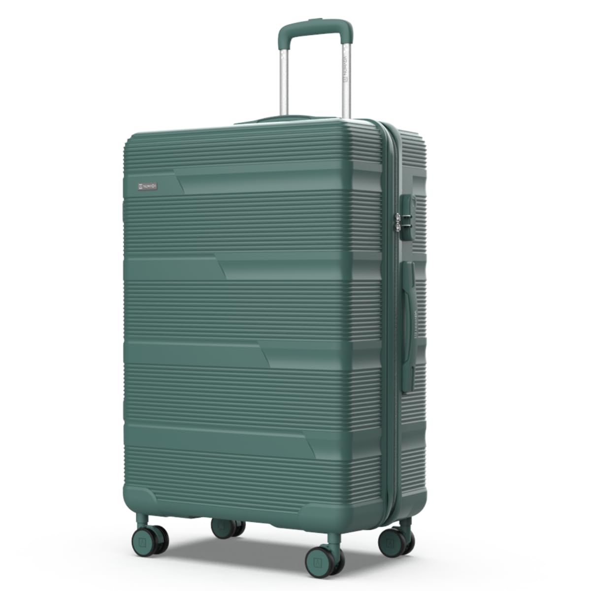 NUMADA - Maleta de Viaje Grande 25Kg, 76x50x29cm, (78L) Upfly T10 28' ABS con Cierre de Combinación y 4 Ruedas Dobles | Resistente | Ligera | Interior Compartimentado | Verde