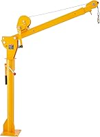 VEVOR 1100 lbs Pickup Truck Crane Manual Winch - Folding Jib Hoist 360° Swivel Steel Bed Crane for Construction Factory Lifting