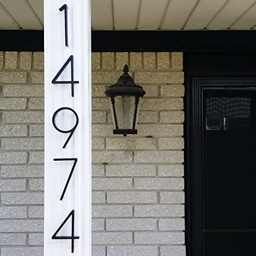 Jjgoo Floating House Numbers, Large 5.6Inch Stainless Steel Black Address Numbers, Modern Metal Anti-Rust House Numbers Decorative Address Signs Decor For Garden Door Mailbox, 911 Visibility Signage（1） #TOP7