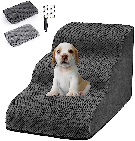 Hundetreppe 3 Stufen - Rutschfeste Treppe Für Kleine Hunde & Katzen