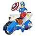 Playskool Heroes Marvel Super Hero Adventures Captain America Figure with Shield Racer Vehicle