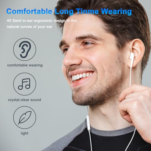 Image of 2 Pack Wired Headphones for iPhone Earbuds iPhone 14 Headphones Wired
