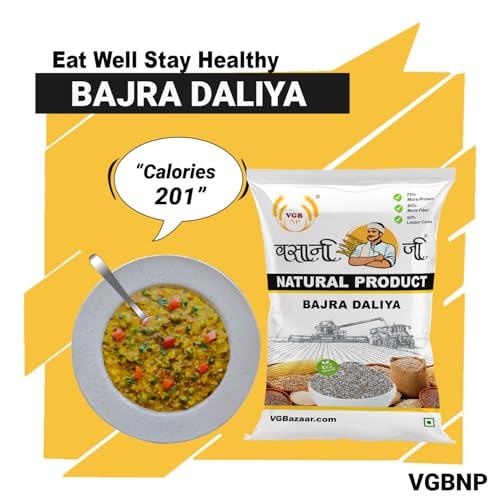 Image of Vasani G Bajra Dalia | Pearl Millet Porridge | Bulrush /Cattail | Bajri /Sajjalu /Sajje /Kambu | Whole Grain Daliya - 3kg