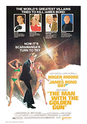 James Bond "The Man With The Golden Gun", 85 x 120 cm, Leinwanddruck