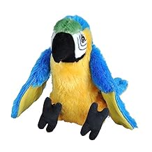 Wild Republic 12292 Macaw Parrot Plush, Stuffed Animal, Plush Toy, Gifts for Kids, 8", Cuddlekins